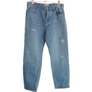 Everlane The Relaxed Straight Fit Denim Jeans 27 Regular Distressed